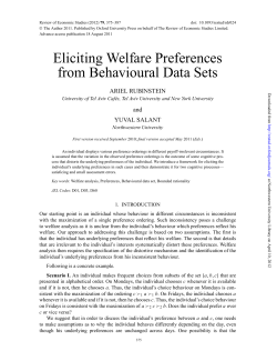 Eliciting Welfare Preferences from Behavioural Data Sets