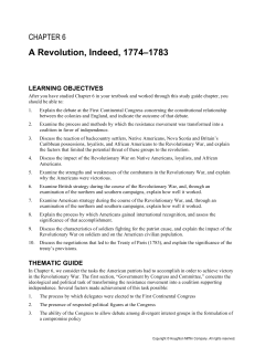 A Revolution, Indeed, 1774&ndash;1783