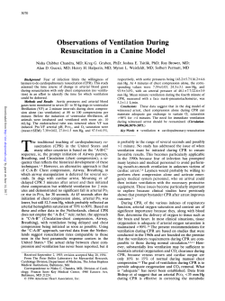 Observations of Ventilation During Resuscitation in a Canine Model