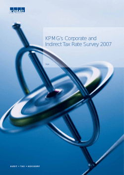 KPMG`s Corporate and Indirect Tax Rate Survey 2007