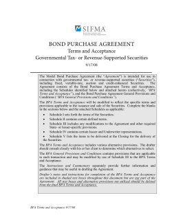 SIFMA Bond Purchase Agreement