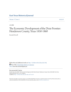Henderson County, Texas 1850-1860