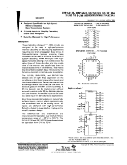 3-Line To 8-Line Decoders/Demultiplexers