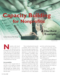 Capacity Building for Nonprofits: A Hartford Example