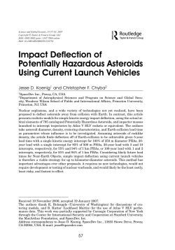 Impact Deflection of Potentially Hazardous Asteroids Using Current