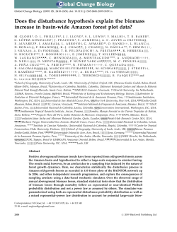 Does the disturbance hypothesis explain the biomass increase in