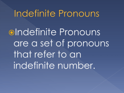 SVA with Indefinite Pronouns