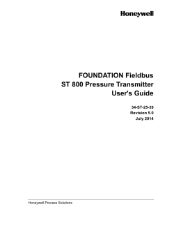 ST 800 FF Pressure Transmitter