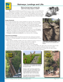 Stairways, Landings and Lifts