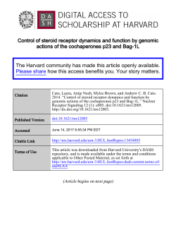 Control of steroid receptor dynamics and function by genomic