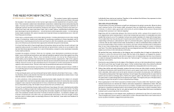 The Need for New Tactics - International Center on Nonviolent Conflict