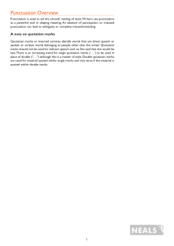 Punctuation Overview