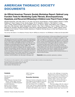 Optimal Lung Function Tests for Monitoring Cystic Fibrosis