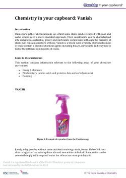 Chemistry in your cupboard: Vanish