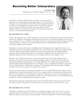 Becoming Better Interpreters - National Association for Interpretation