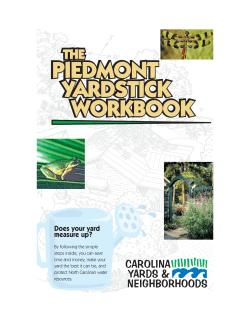 Piedmont Yardstick Workbook