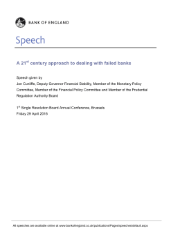 Speech - Bank of England