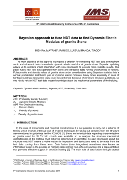 Bayesian approach to fuse NDT data to find Dynamic Elastic