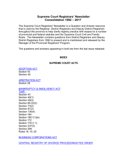 Adoption Act - BC Courts - Province of British Columbia