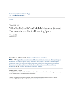 Mobile Historical Situated Documentary as Liminal Learning Space