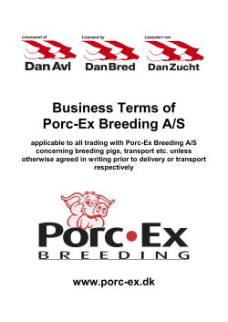 Business Terms of Porc