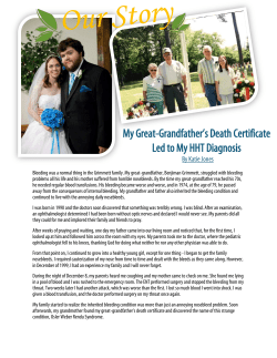 My Great-Grandfather`s Death Certificate Led to My HHT Diagnosis