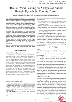 Effect of Wind Loading on Analysis of Natural Draught Hyperbolic