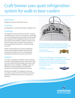 Craft brewer uses quiet refrigeration system for walk