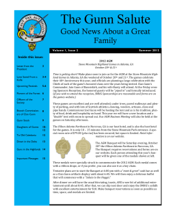 The Gunn Salute - Clan Gunn Society of North America