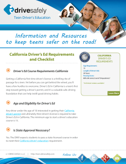 Drivers Ed Online Requirements and Checklist in California (PDF