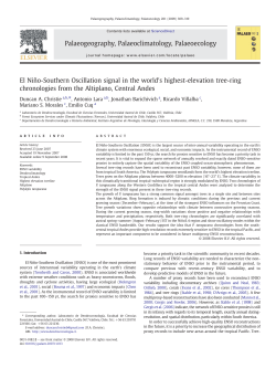 El Ni&ntilde;o-Southern Oscillation signal in the world`s highest