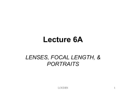 LENSES: FOCAL LENGTH