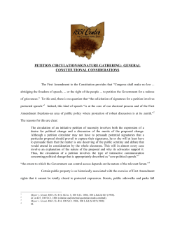 petition circulation/signature gathering: general constitutional
