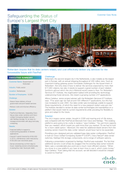 Rotterdam Delivers Reliable and Cost Effective City Services