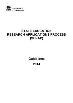 SERAP Guidelines - NSW Department of Education