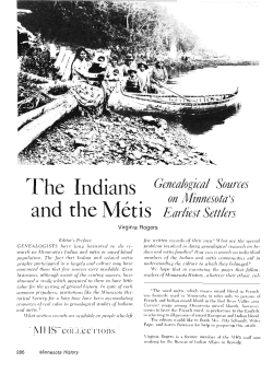 The Indians and the Metis : genealogical sources on
