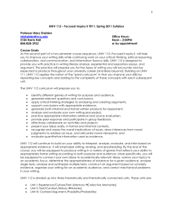 UNIV 112 - VCU Service