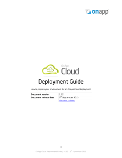 OnApp Cloud Deployment Guide