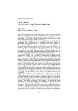 Off the Mark: The Thematic Dispersion of &ldquo;Hamarte&rdquo;