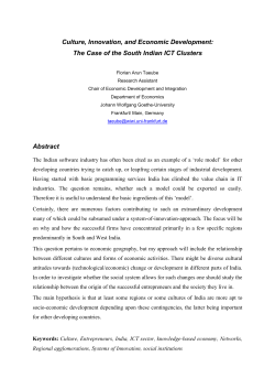 Culture, Innovation, and Economic Development: The Case of the