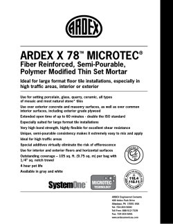 X 78 Tech Data - ARDEX Americas