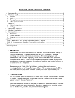 approach to the child with a seizure