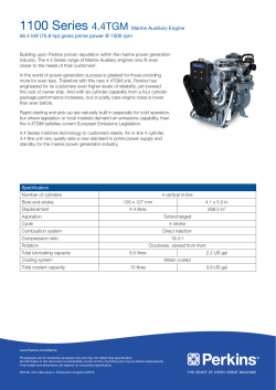 1100 Series 4.4TGM Marine Auxiliary Engine 56.4 kW (75.6 hp