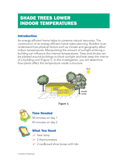 shade trees lower indoor temperatures