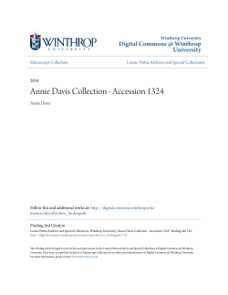 Annie Davis Collection - Accession 1324