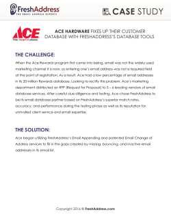 ace hardware fixes up their customer database with freshaddress`s