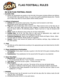 FLAG FOOTBALL RULES