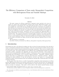 The Efficiency Comparison of Taxes under Monopolistic Competition