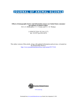 M. G. S. McKendree, C. C. Croney and N. J. O. Widmar perceptions