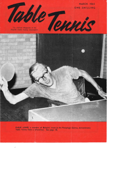 6. Mar 1965 - Table Tennis England
